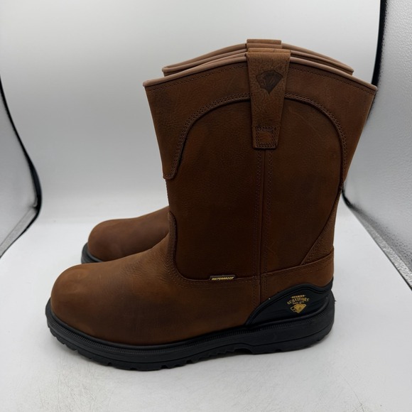 Herman Survivors Bison Boots Mens 11 Brown Leather Pull On Steel Toe Waterproof main image 6